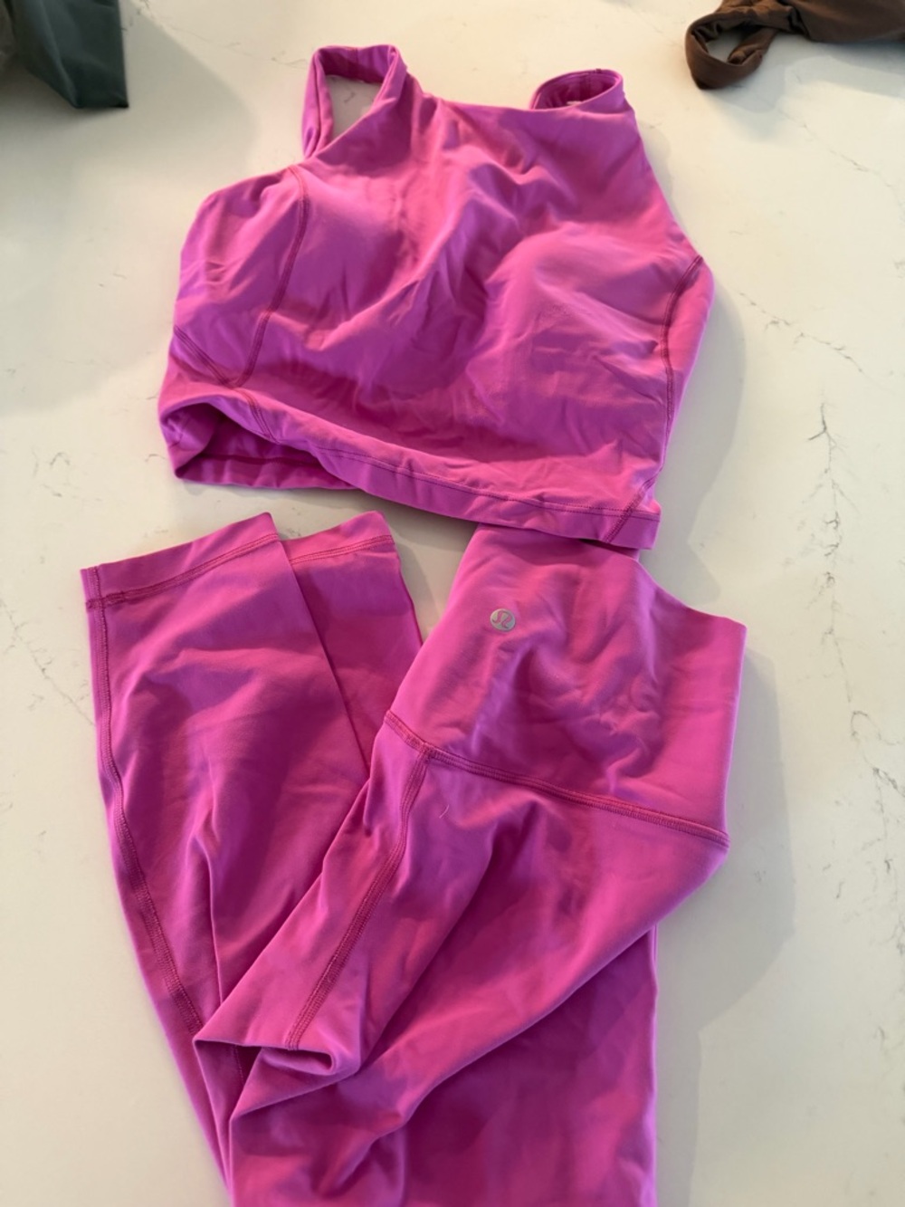 Lululemon Align Set Pink Leggings & Sports Bra Size 4 Matching Set